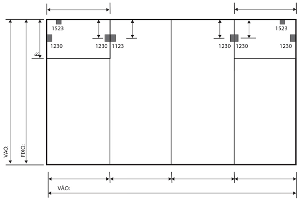 2 Fixo e 1 Basculante