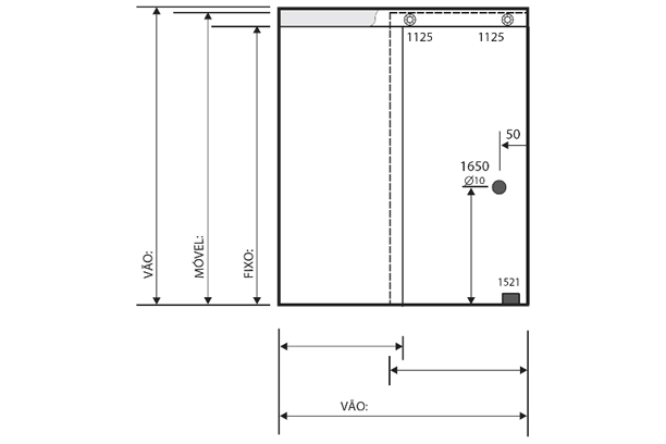 Janela 2 Folhas Trinco 1521