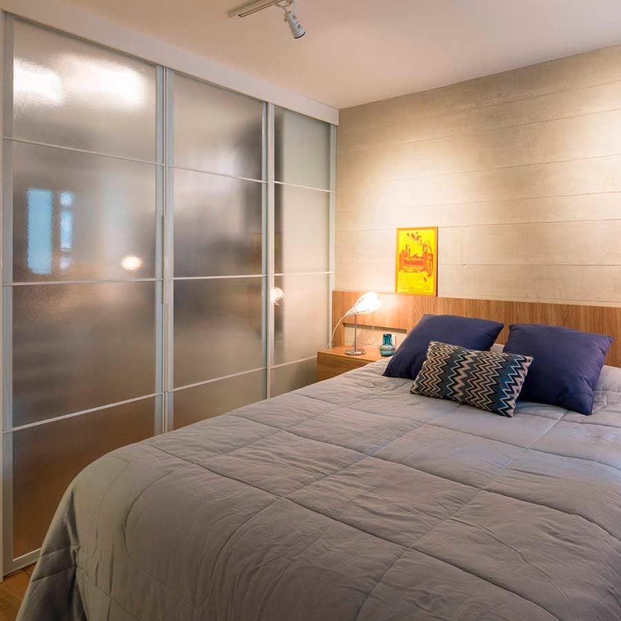 vidro impresso no quarto